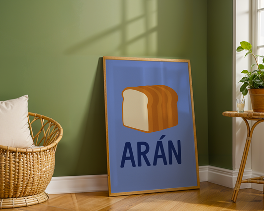 Arán / Bread Gaeilge Nursery Print