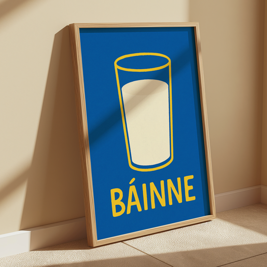 Báinne / Milk Gaeilge Nursery Print