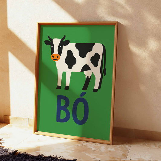 Bó /Cow - Gaeilge Nursery Print