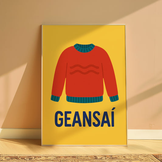 Geansaí / Jumper Gaeilge Nursery Print