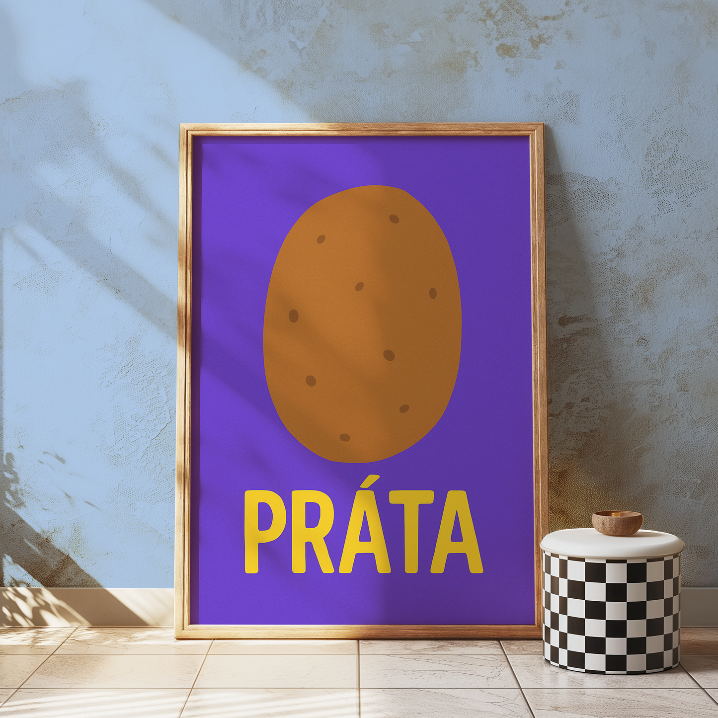 Práta / Potato Gaeilge Nursery Print